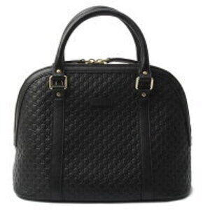 Gucci Black Handbag Shoulder Leather ssima Bag